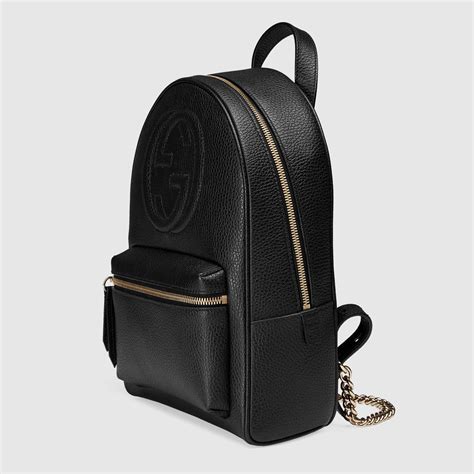 gucci black soho chain backpack|black Gucci backpack.